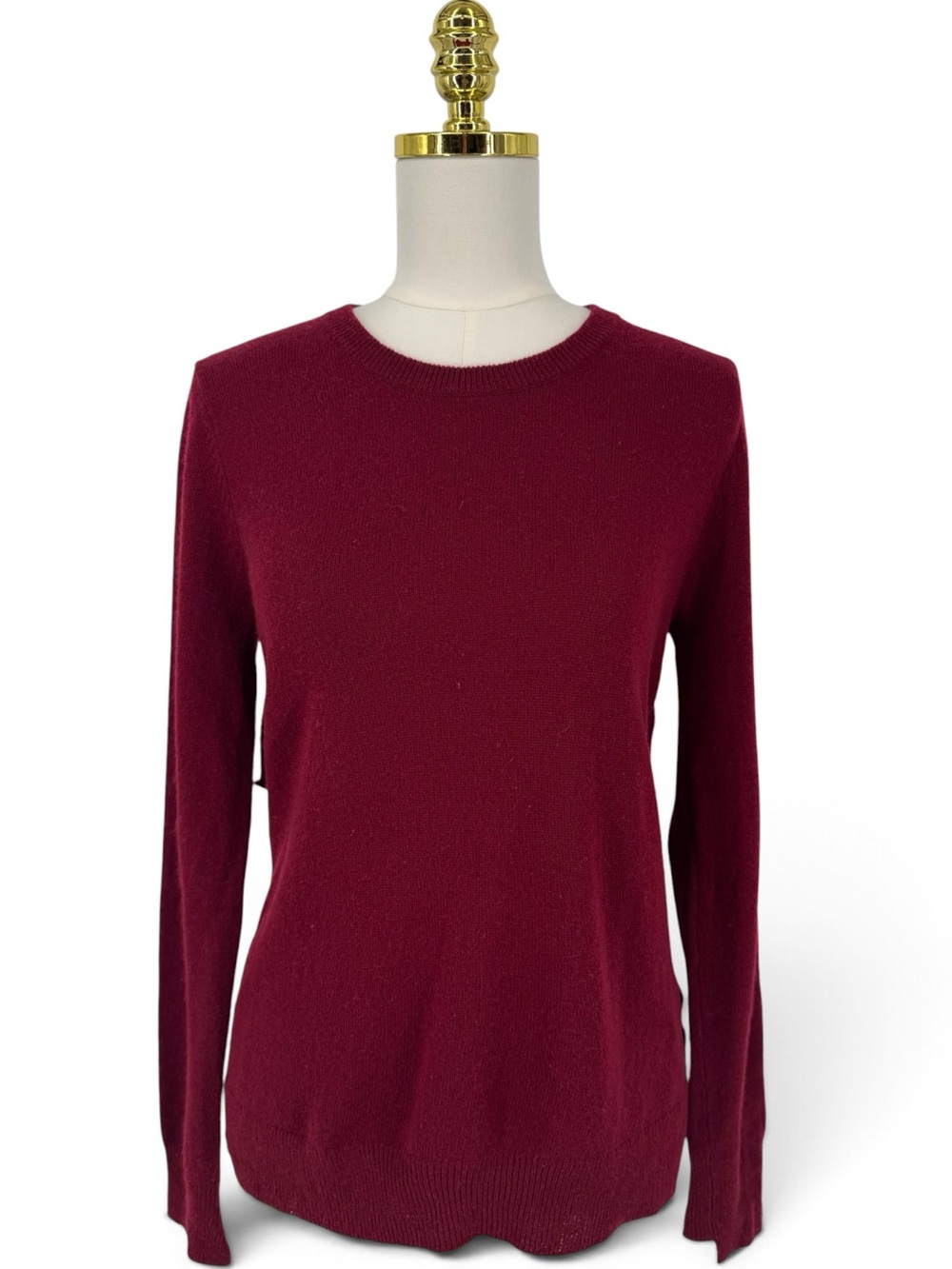 A.L.C. Cashmere Burgundy Cut Out Back Pullover Crewneck Soft Sweater